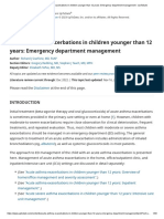 Acute Asthma Exacerbations in Children Younger Than 12 Years - Emergency Department Management - UpToDate