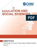 Education and Social Sciences: HBMT4103