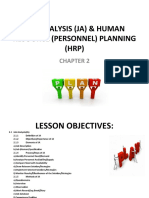 Job Analysis (Ja) & Human Resource (Personnel) Planning (HRP)