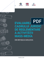 Evaluarea Cadrului Juridic de Reglementare A Activității Mass-Media