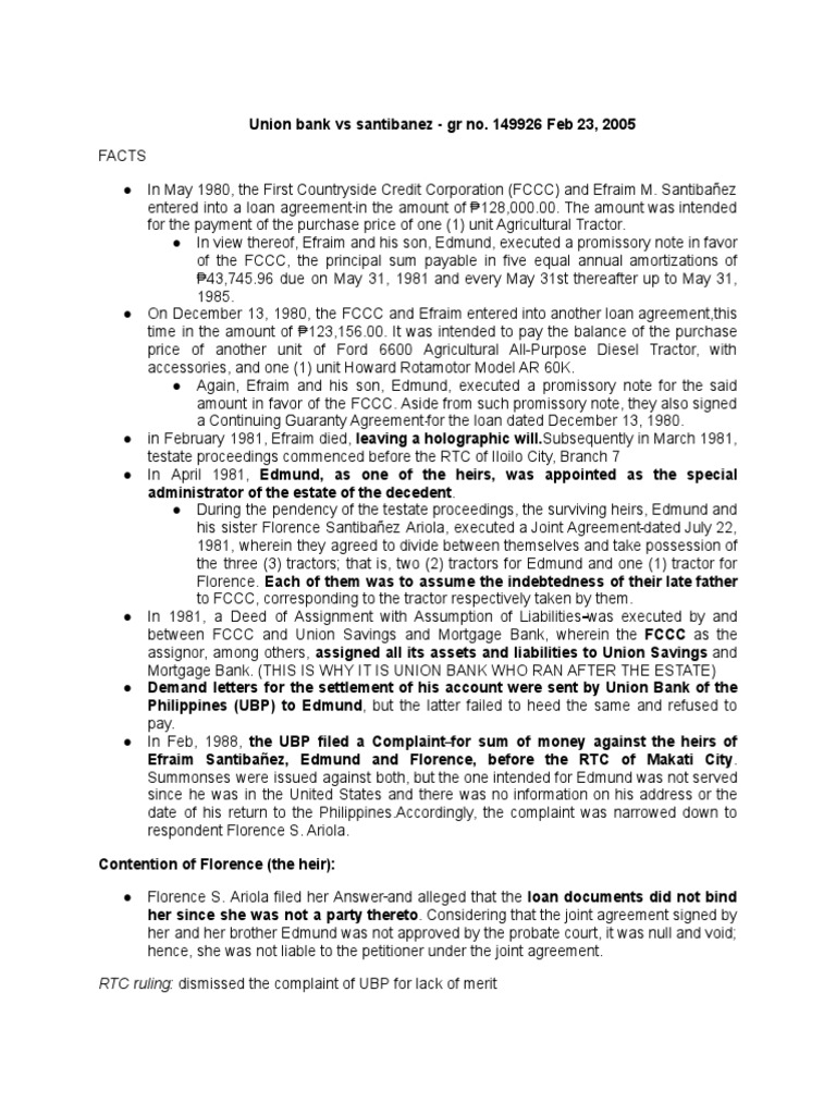 RTC Ruling: Dismissed The Complaint of UBP For Lack of Merit | PDF ...