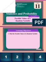 Statistics and Probability: Possible Values of A Random Variable