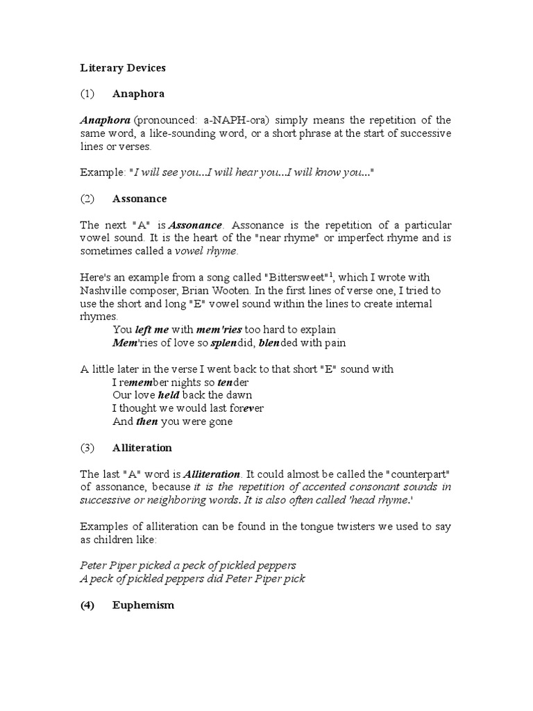 Literary Devices PDF