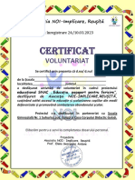 Certificat: Voluntariat