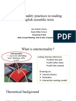 Intertextuality Practices in Reading English Scientific Texts