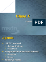Clase X - .NET Framework, Programación orientada a eventos y Windows Forms