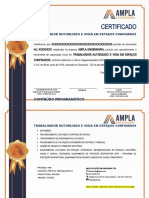 Certificado de capacitação em espaços confinados