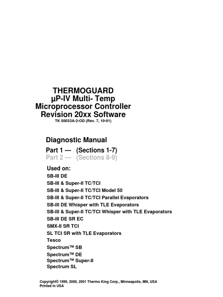 Thermoguard PIV MultiTemp Microprocessor Controller Revision 20xx