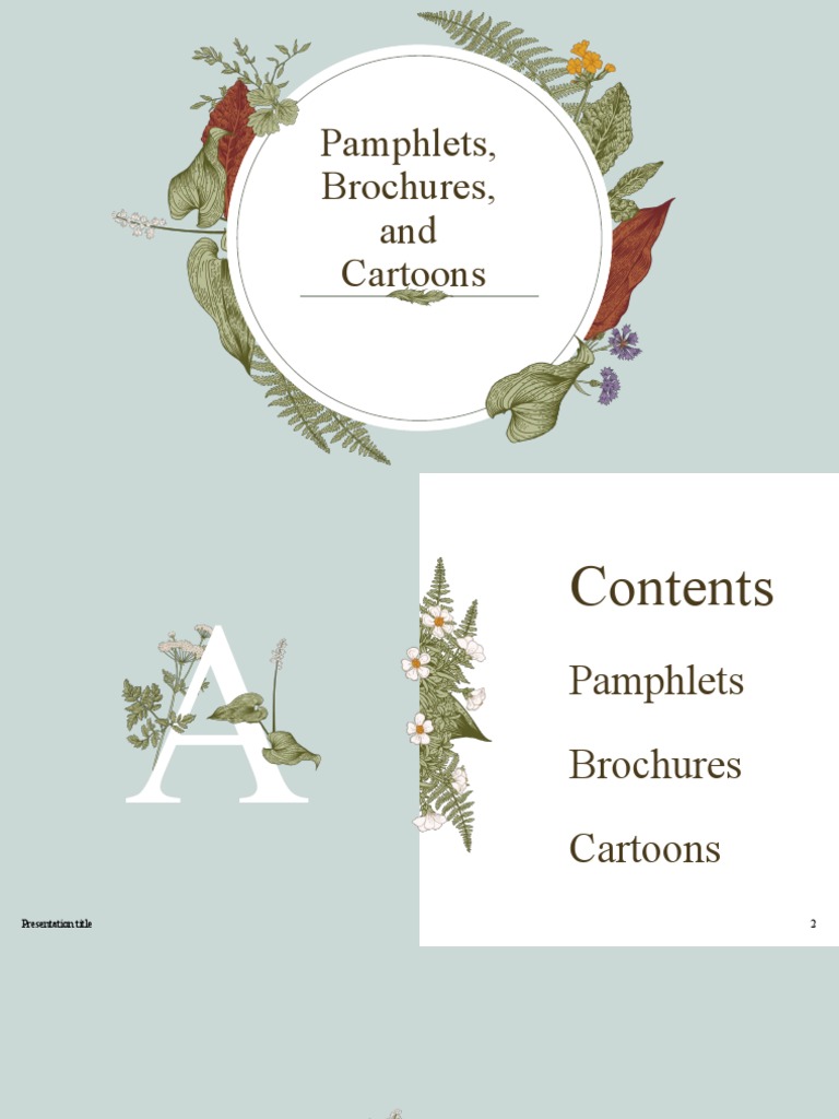 Pamphlets, Brochures, and Cartoons | PDF | Cartoon | Communication