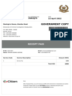 Government Copy: Receipt Paid