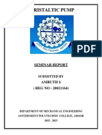 Peristaltic Pump: Seminar Report