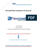 PassLeader Microsoft MCSE 70 464 Exam Dumps Braindumps PDF VCE