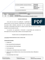 F-SGI-0-006 - Formulário de Avaliação de Produto OLEO DEGOMADO