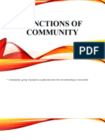 Functions of Community