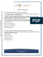 CP Iuris 2022 - PROCESSO CIVIL 1 - Questoes - Introducao, Evolucao Metodologica, Normas Fundamentais PC