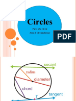 Circles: Parts of A Circle Area & Circumference