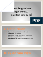 Bệnh án giao ban: ngày 3/4/2023 Case lâm sàng đẻ mổ