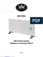 600 W Panel Heater Radiateur Convecteur 600 W: Downloaded From Manuals Search Engine