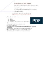 Application Cover Letter Format Content and Template