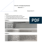 CEE/CNE 353: Civil Engineering Materials Homework - 3: Due Date: June 19, 2020 By11:59 PM. Maximum Marks: 70