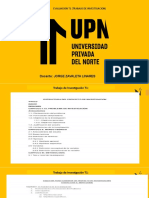 Evaluacion T1 (Trabajo de Investigacion) : Docente: Jorge Zavaleta Linares