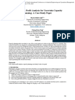 Cost-Volume-Profit Analysis For Uncertain Capacity Planning: A Case Study Paper