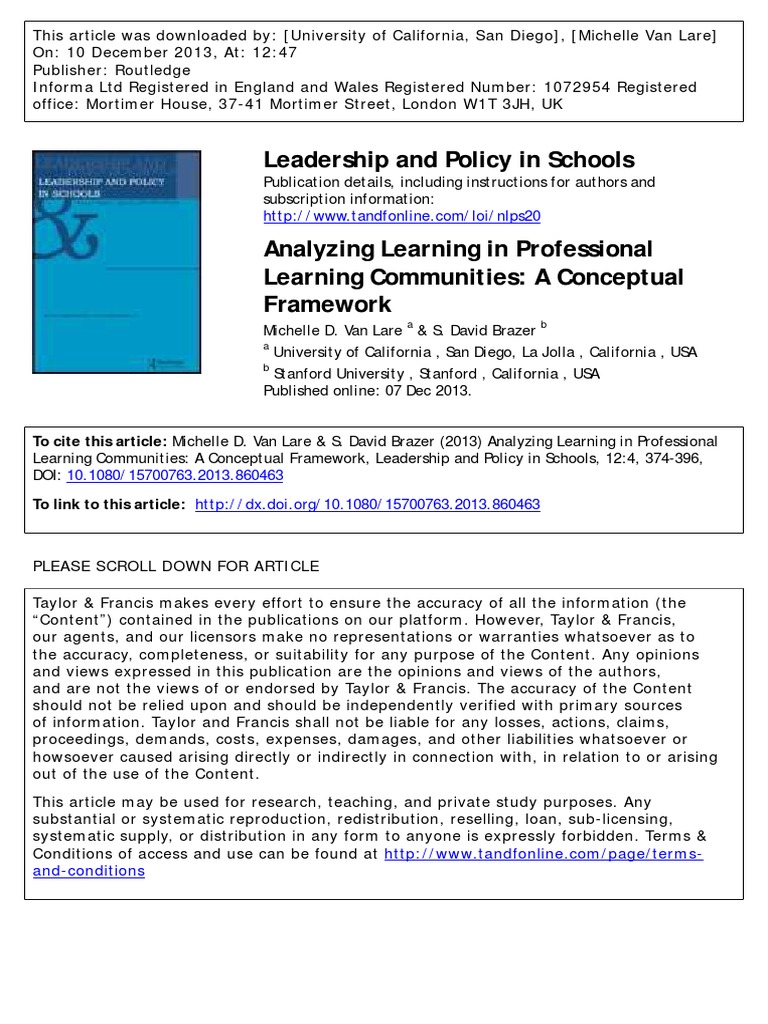 Analyzing Learning in Professional Learn | PDF | Learning Theory ...