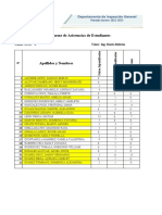 Informe de Asistencias de Estudiantes: Departamento de Inspección General