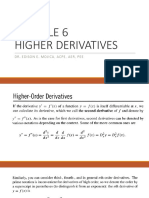 Module 6 Higher Derivatives