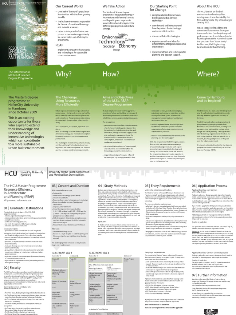 Hamburg Program PDF Academic Degree Urban Planning