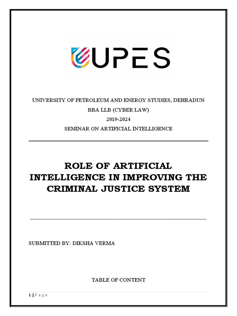 Role of ai in improving the criminal justice system pdf artificial