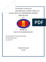 Bộ Giáo Dục Và Đào Tạo Trường Đại Học Khoa Học Xã Hội Và Nhân Văn Đại Học Quốc Gia Thành Phố Hồ Chí Minh Khoa Du Lịch