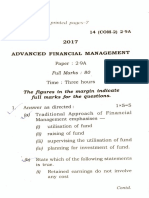 Advanced Financial Management Paper 2.9A Key Figures