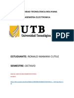 Estudiante: Ronald Mamani Cutile: Universidad Tecnológica Boliviana