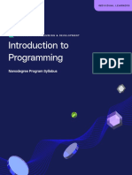 Introduction To Programming Nanodegree Syllabus