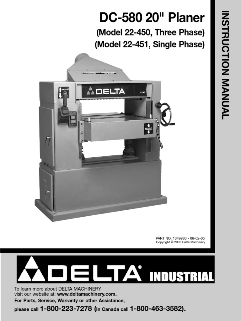 Delta DJ20 Owners Manual PDF Knife Belt (Mechanical)