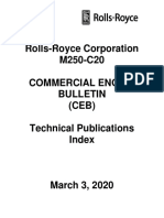 Rolls-Royce 250-C20 commercial engine bulletin index
