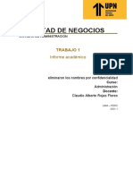 Facultad de Negocios: Trabajo 1