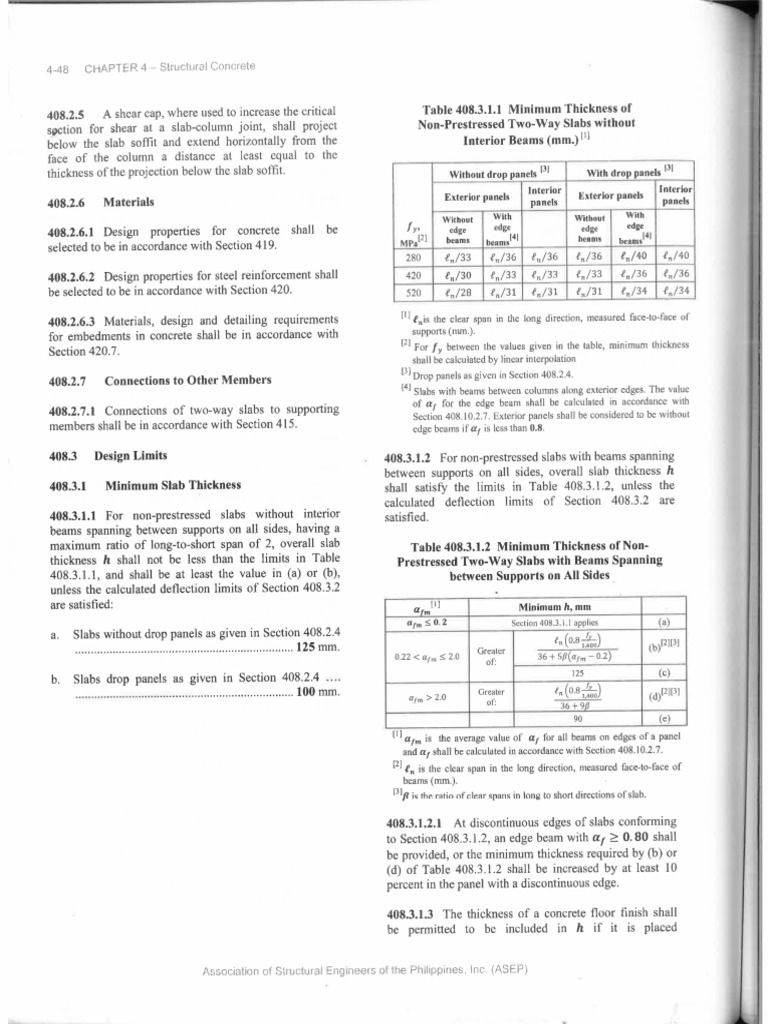NSCP Tab 408 | PDF