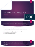 S.4 English Language: Summary Writing by Tr. Peter Otim Tr. Winnie