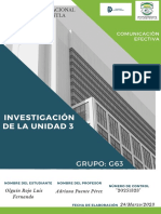 Investigación de La Unidad 3: Grupo: G63