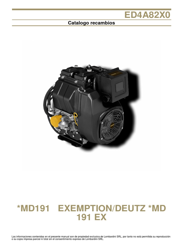 Catálogo de Repuestos Ruggerini MD191 | PDF | Motor de combustión ...