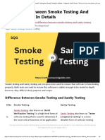 Difference Between Smoke Testing and Sanity Testing in Details - Software Quick Guide - Every One Are Here Where Are You