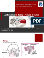 Articulación Temporomandibular: Hospital Universitario Dr. Manuel Núñez Tovar Cátedra de Cirugía Maxilofacial