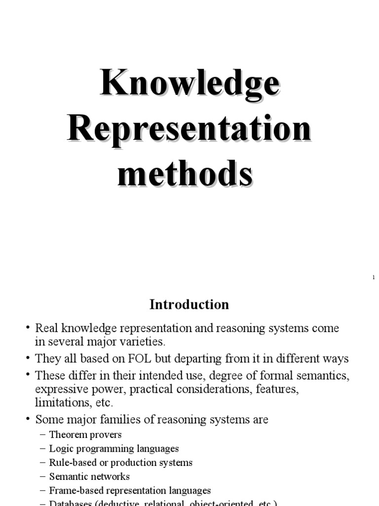 Chap 4 (3) - KR Techniques | PDF | Knowledge Representation And ...