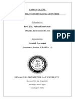 Carbon Credit: Responsibility of Developed Countries: Prof. (DR.) Vishnu Konoorayar