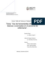 Tema: "Uso de Herramientas Informáticas Básicas o Avanzadas en El Personal de Enfermería"