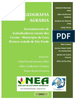 Geografia Agrária: Assentamento de Trabalhadores Rurais Dos Cocais - Município de Casa Branca-Estado de São Paulo