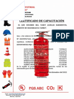Certificado de Capacitación: Seguridad Industrial "El Tambo"