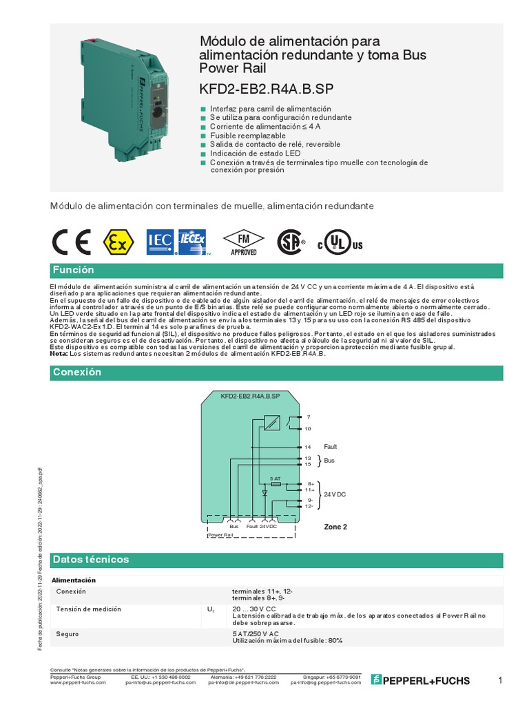 Kfd2-Eb2-R4a-B-Sp 240662 | PDF | Relé | Diodo emisor de luz